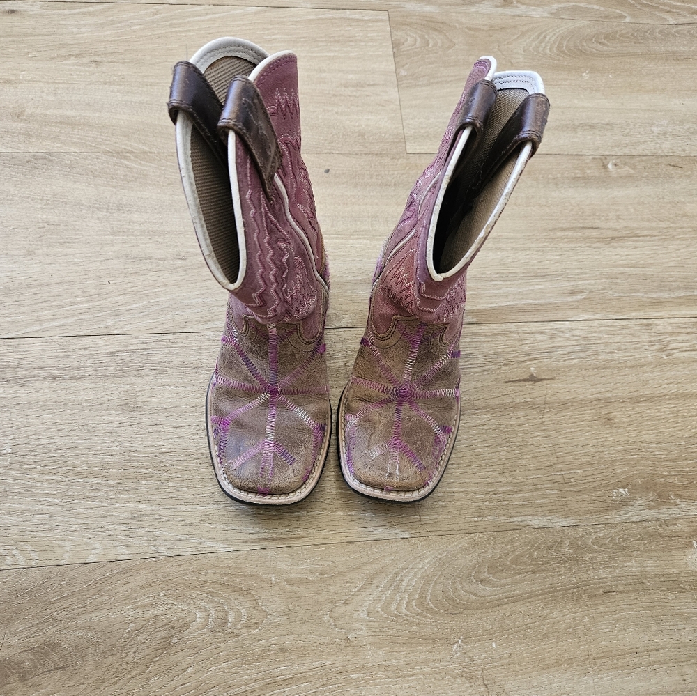 Ariat Pink and Brown Western Boots